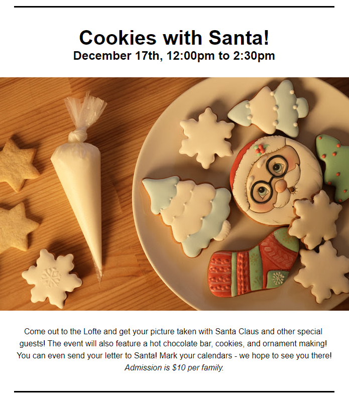 Lofte cookies with Santa